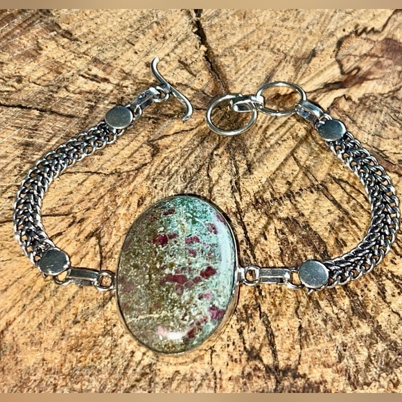 Green Ruby Fuchsite Bracelet 7 1/2” - 8” - Picture 8 of 10